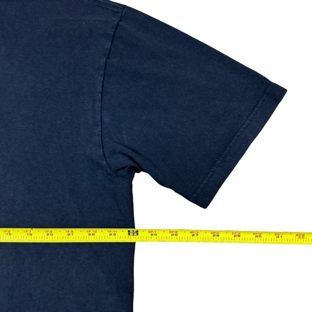 Vintage 2000s Tommy Hilfiger Athletics Navy Blue‎ Double Stitch Shirt Men's XL